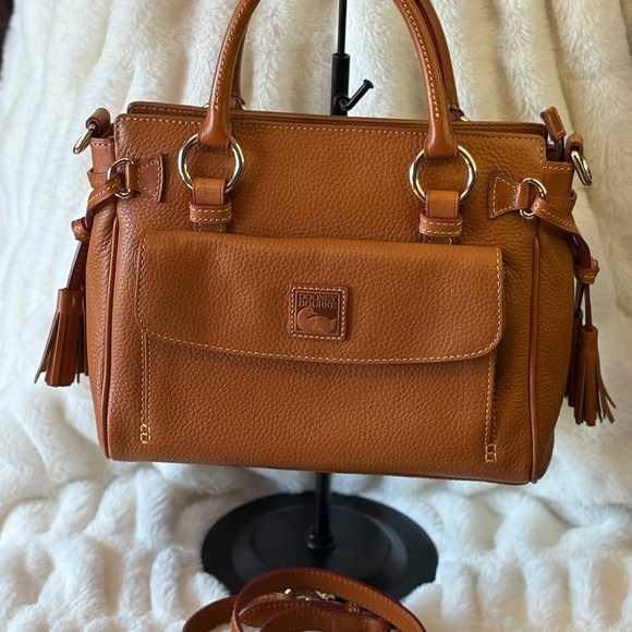 Dooney & Bourke Handbags - Dooney & Bourke Caramel Leather Satchel